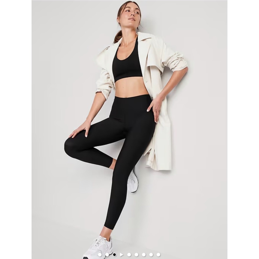 NWT Old Navy High-Waisted PowerSoft 7/8 Leggings Activewear Black Women's Sz‎ 4X